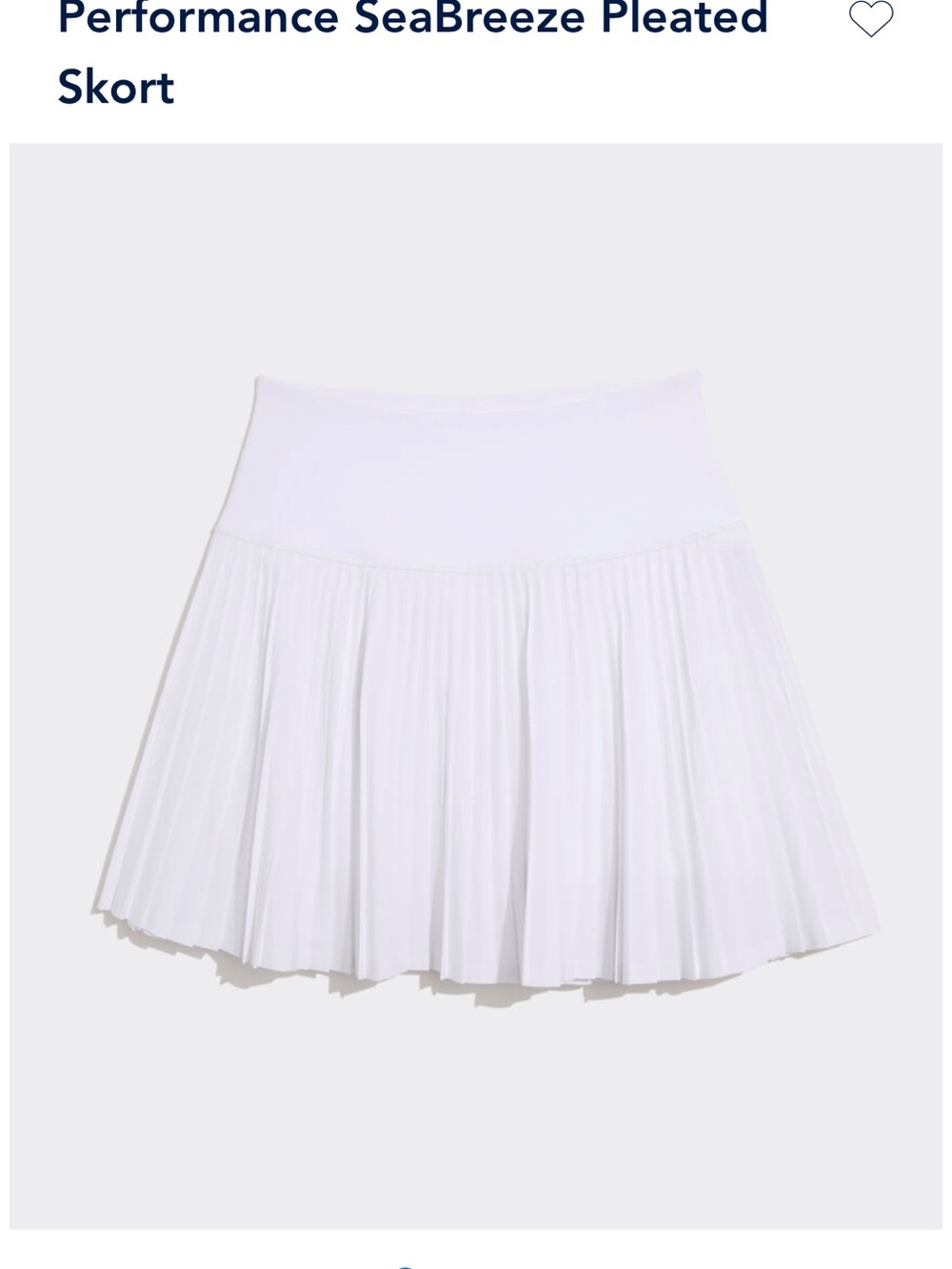 Vineyard vinesPerformance Pleated Skort in White
